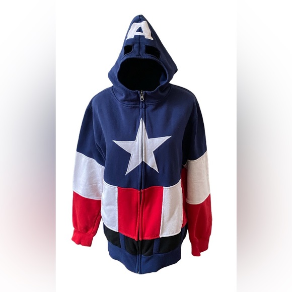 Marvel: Captain America Avenger Zip Up Hoodie Sweatshirt - Picture 9 of 17
